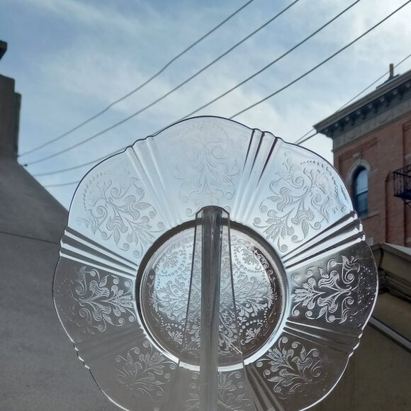 MacBeth-Evans Charger 12" American Sweetheart Pink Depression Glass - Picture 9 of 13